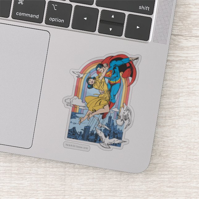 Sticker Superman & Lois en jaune (Détail)