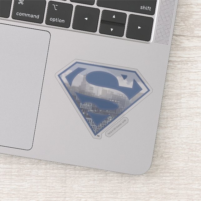 Sticker Superman S-Shield | Logo de la ville bleu clair (Détail)
