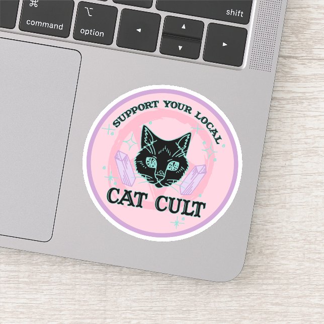 Sticker Support de votre culte de chat local - Pink Pastel (Détail)
