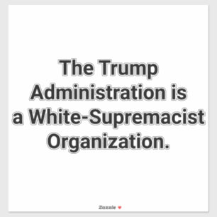 Sticker Suprématiste blanc Trump Hankamer Artjunkhaus Paix