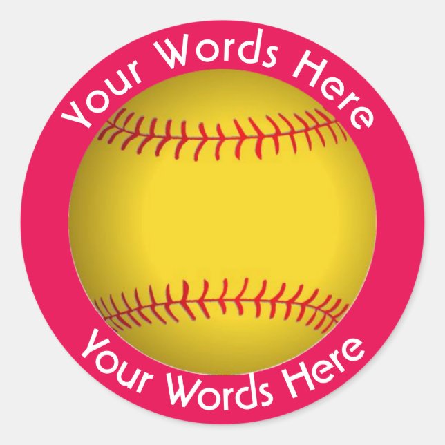 Sticker sur mesure Softball (Devant)