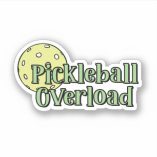 Sticker Surcharge de balle Pickleball vert et jaune