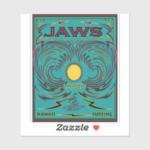 STICKER SURF JAWS MAUI HAWAII