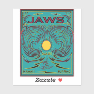 STICKER SURF JAWS MAUI HAWAII
