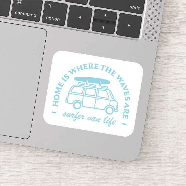 Sticker Surfer van life citations (Détail)