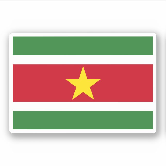 Sticker Suriname Flag (Devant)