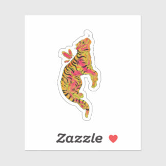 Sticker Surreal Neon Tiger
