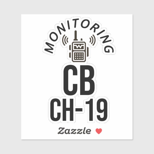 Sticker Surveillance du canal CB 19 (Feuille)