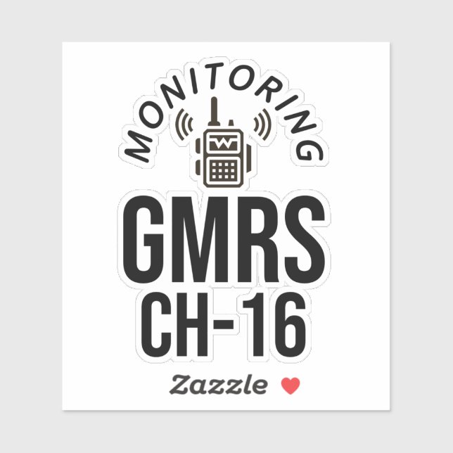 Sticker Surveillance du canal radio 16 du SRMG (Feuille)