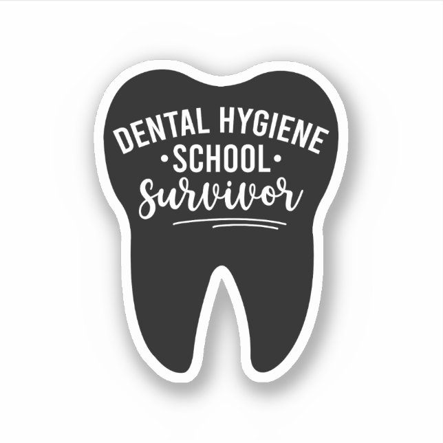 Sticker Survivant de l'école d'hygiène dentaire (Devant)