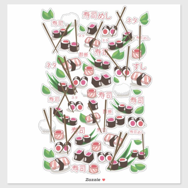Sticker Sushi (Feuille)