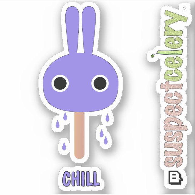 Sticker SuspectCelery™ pour Popsicle Bunny CHILL C (Devant)