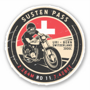 Sticker Susten Pass Suisse Motorcycle