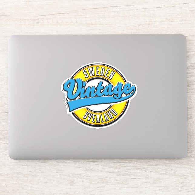 Sticker Svealand Suède Style Vintage (Ordinateur)