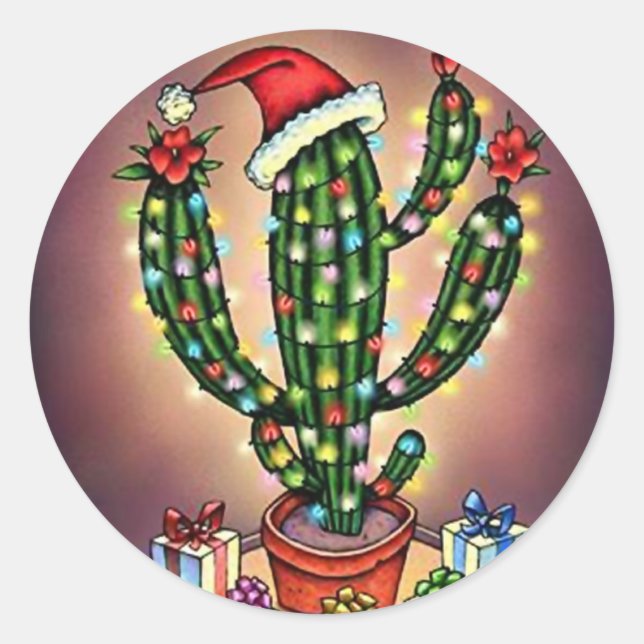 Sticker SW Noël Arbre de Noël Cactus Saguaro (Devant)