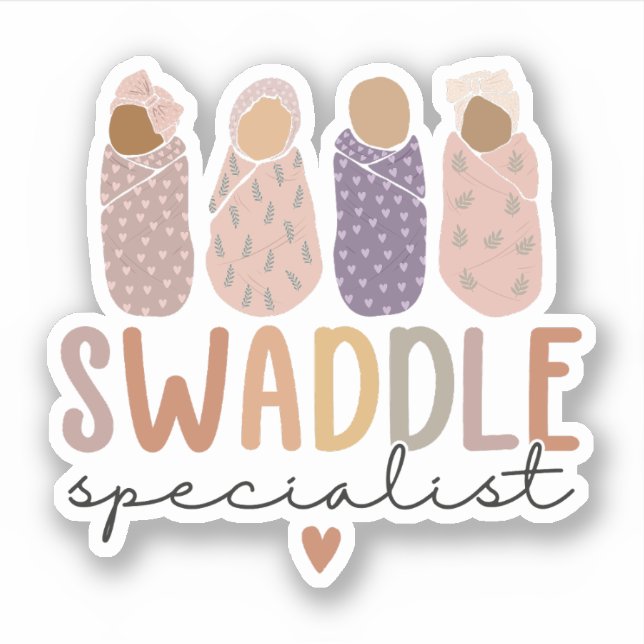 Sticker Swaddle Spécialiste L&D NICU Mère Bébé Nurse (Devant)