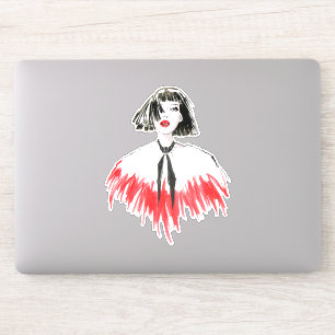 Sticker Sweet Black and Red Girly Beauté