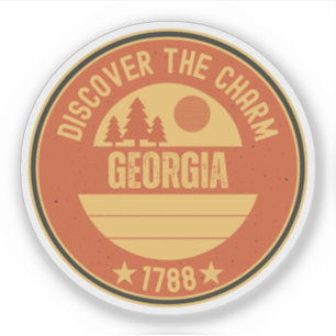 Sticker Sweet Georgia Peach - Cadeau de charme Sud