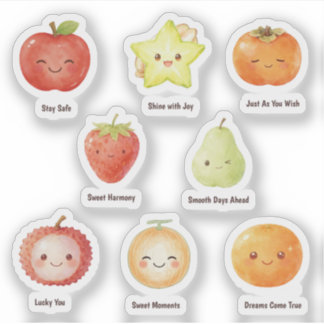 Sticker Sweet Little Fruit Wishes cute Fruit