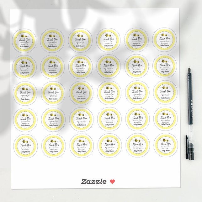 Sticker Sweet Little Honey Bee Baby shower 1" (Créateur téléchargé)