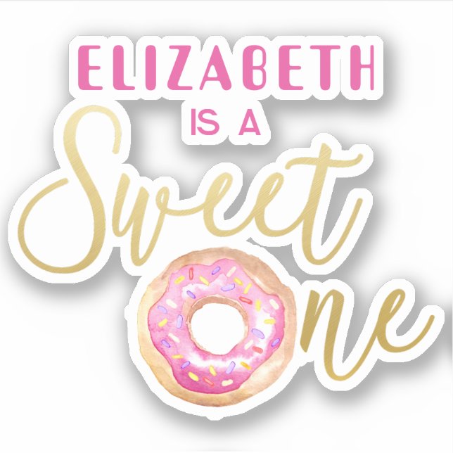 Sticker Sweet One Donut Premier anniversaire (Devant)