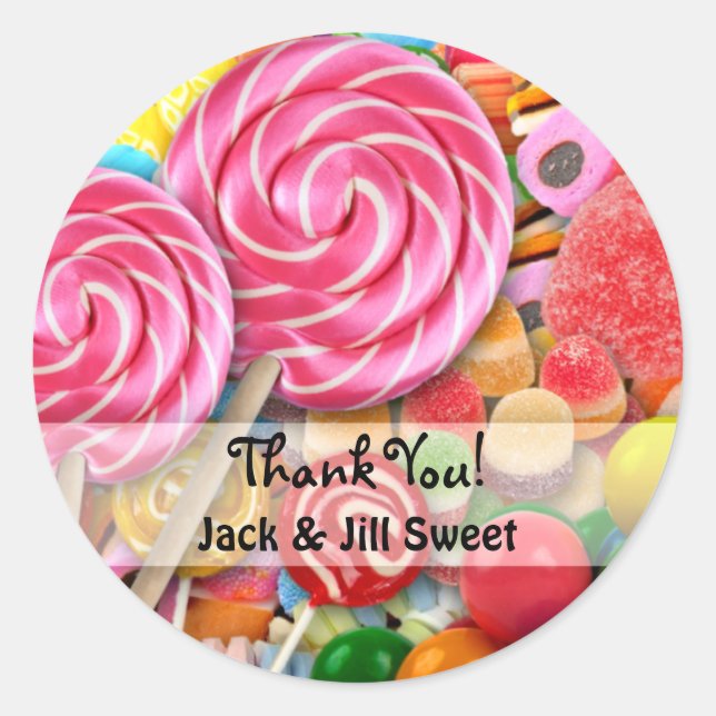 Sticker Sweet sixteen Anniversaire Merci (Devant)