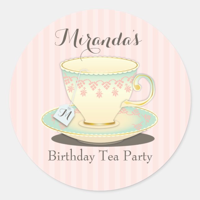 Sticker Sweetchic Anniversaire Teacup Tea Party (Devant)
