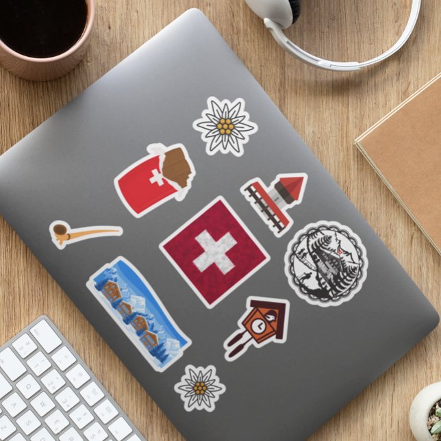 Sticker Swiss Travel Adventure Icons Collection (Créateur téléchargé)