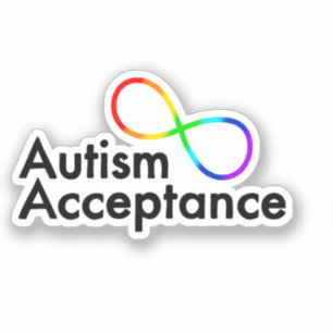 Sticker Symbole "Acceptation de l'autisme" Arc-en-ciel