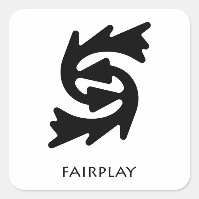 Sticker Symbole Adinkra Fair Play (Bi Nka Bi ) (Devant)