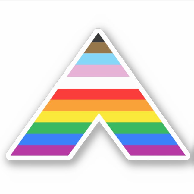 Sticker Symbole Ally de la Fierté de Progrès (Devant)