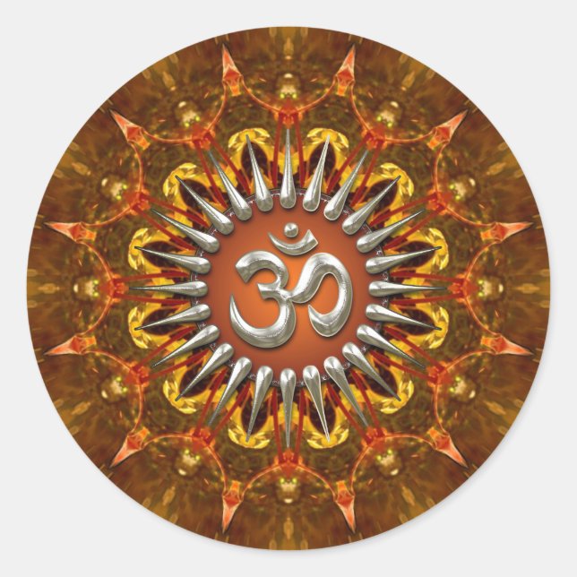 Sticker Symbole Batik Sun Om (Aum) (Devant)