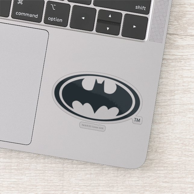 Sticker Symbole Batman | Logo noir et blanc (Détail)