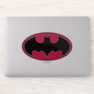Sticker Symbole Batman   Logo noir rouge