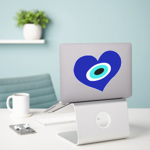 Sticker Symbole chanceux, Mauvais oeil Coeur mignon
