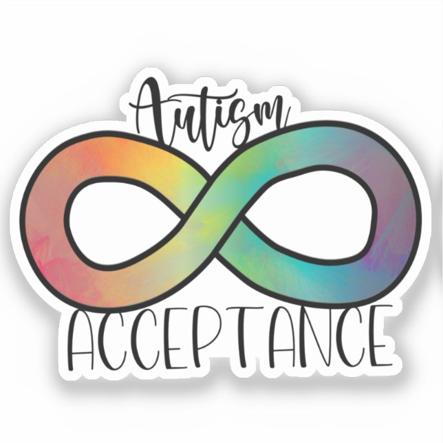 Sticker Symbole d'acceptation de la neurodiversité de la s (Recto)