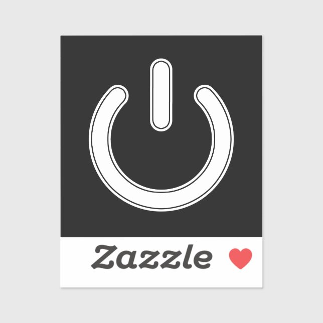 Sticker Symbole d'alimentation (noir et blanc) (Feuille)