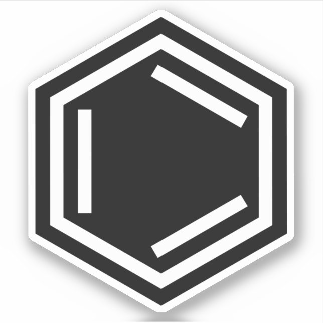 STICKER SYMBOLE D'ANNEAU BENZENE (Devant)