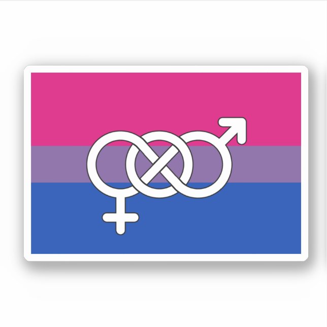 Sticker Symbole de fierté bisexuel (Devant)