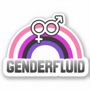 Sticker Symbole de genre fluide