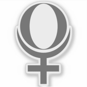 Sticker Symbole de la planète Pluton (gris)