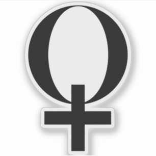 Sticker Symbole de la planète Vénus (noir)