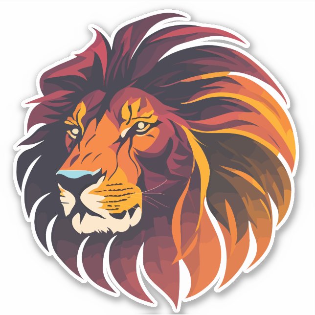 Sticker Symbole de la tête de lion (Devant)