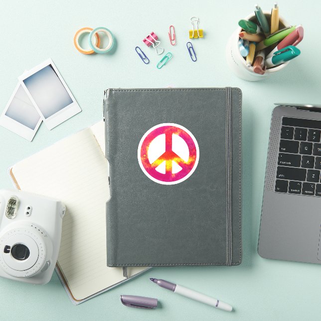 Sticker SYMBOLE DE PAIX EN encre rose (Couverture iPad)