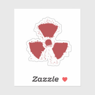 Sticker Symbole de Splatter Radioactive Warning