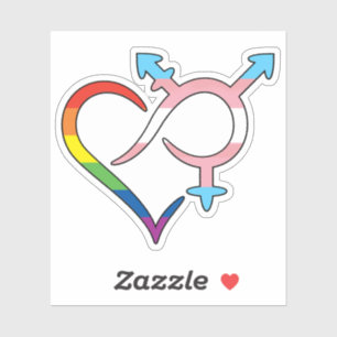 Sticker Symbole d'inclusion et d'amour PRIDE / TG