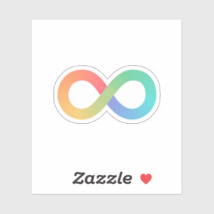 Sticker Symbole d'infini de l'autisme minuscule