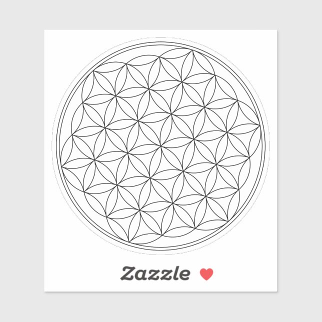 Sticker Symbole Fleur de Vie (Feuille)