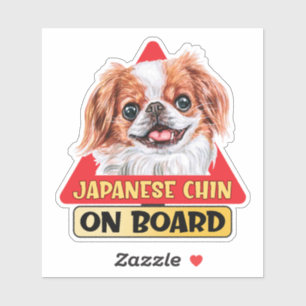 Sticker Symbole japonais de trafic de chien espagnol à bor
