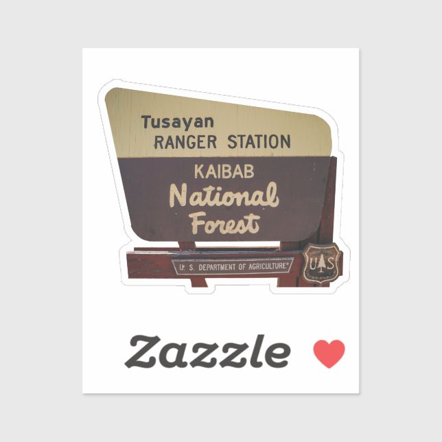 Sticker SYMBOLE NATIONAL DES FORÊTS Kaibab (Feuille)